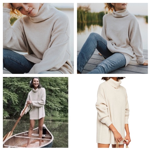 Free People Softly Structured Tunic Sweater. NWT. - Picture 2 of 7